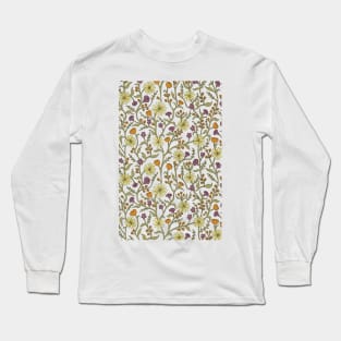 Floral Pattern Vertical Long Sleeve T-Shirt